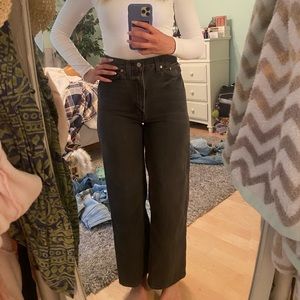 BDG Urban Outfitters High + Wide and High Rise Black Jeans